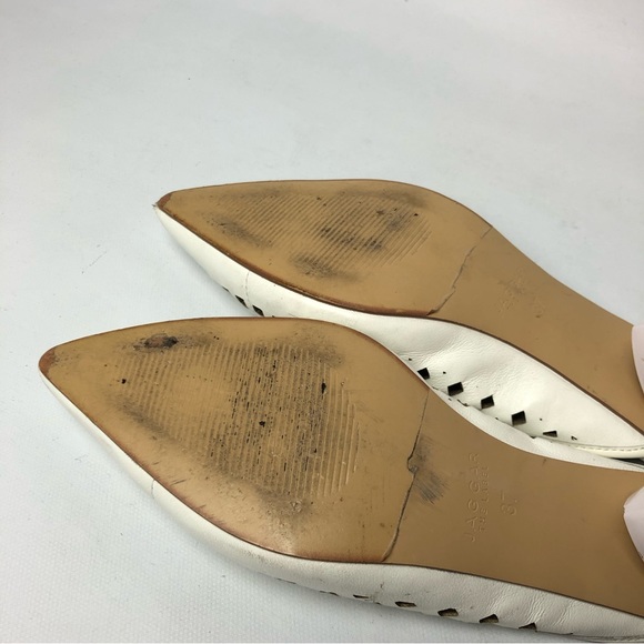 JAGGAR The Label Cage White Leather Heels 6.5 - Picture 6 of 8